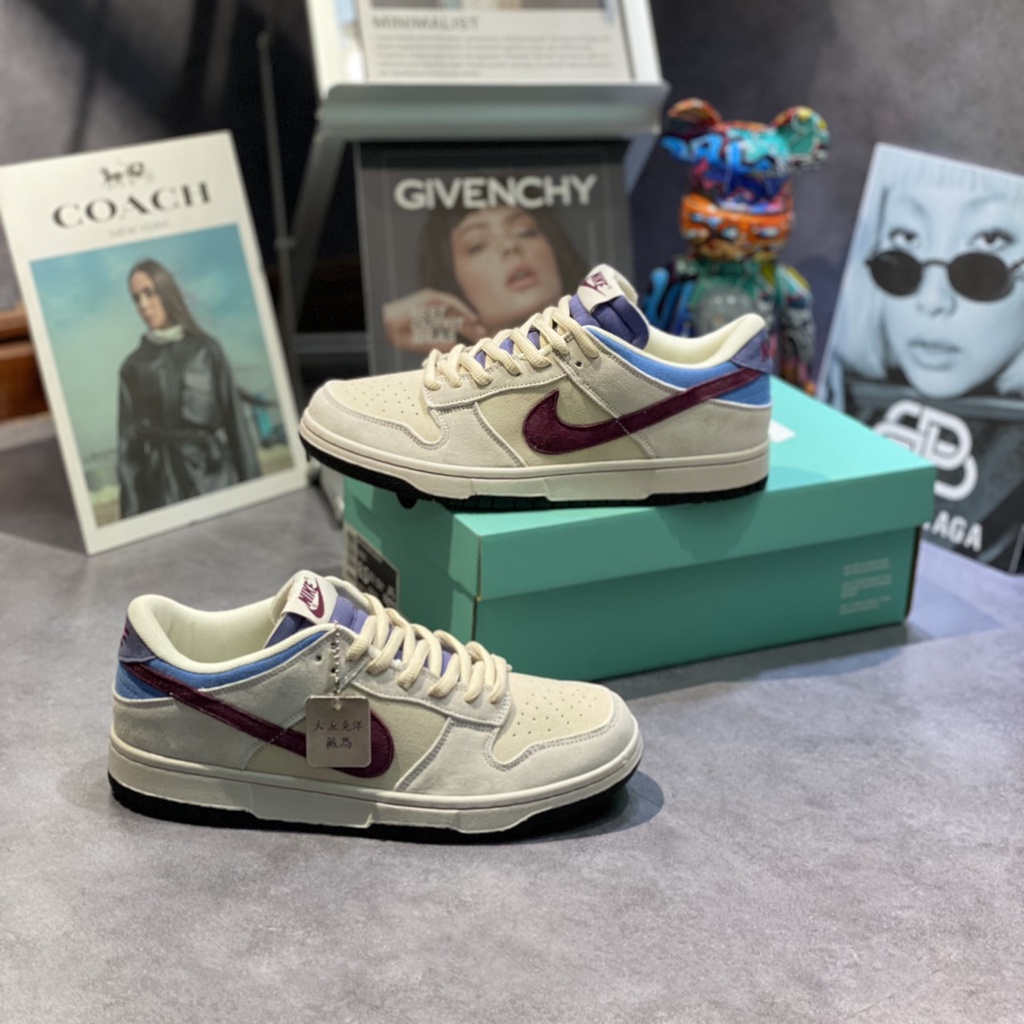Giày thể thao Ni.ke SB Dunk Low Otomo Kem Siêu Cấp, Giày Otomo Nỉ Dunk Xám Tím bản mới