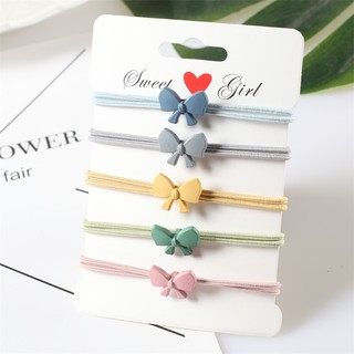 (Màu ngẫu nhiên) Set 3c dây Buộc Tóc Thắt Nơ Tóc Phiên Bản Hàn Quốc