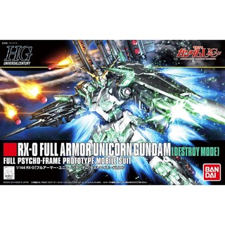 Mô Hình Gundam HG UC 178 Full Armor Unicorn Gundam Rx-0 (Destroy Mode) Tỉ Lệ 1/144 Bandai