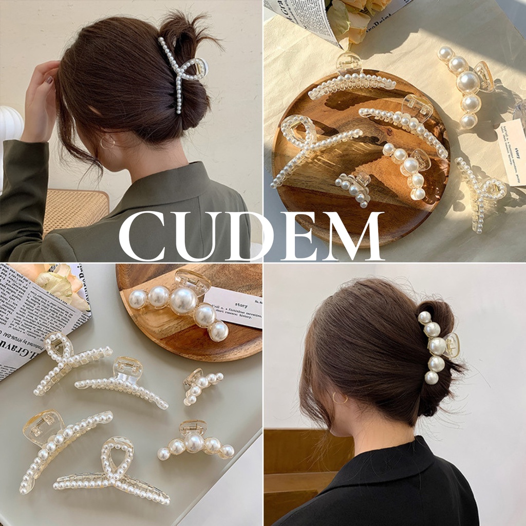 Kẹp tóc nữ đính hạt ngọc phong cách Hàn Quốc thời trang K13