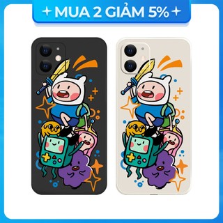 Ốp Lưng iPhone 16/11 Pro Max/14 Pro/15 Pro Max/16 Pro Max....TPU Cạnh Vuông Hình AdVenture Time