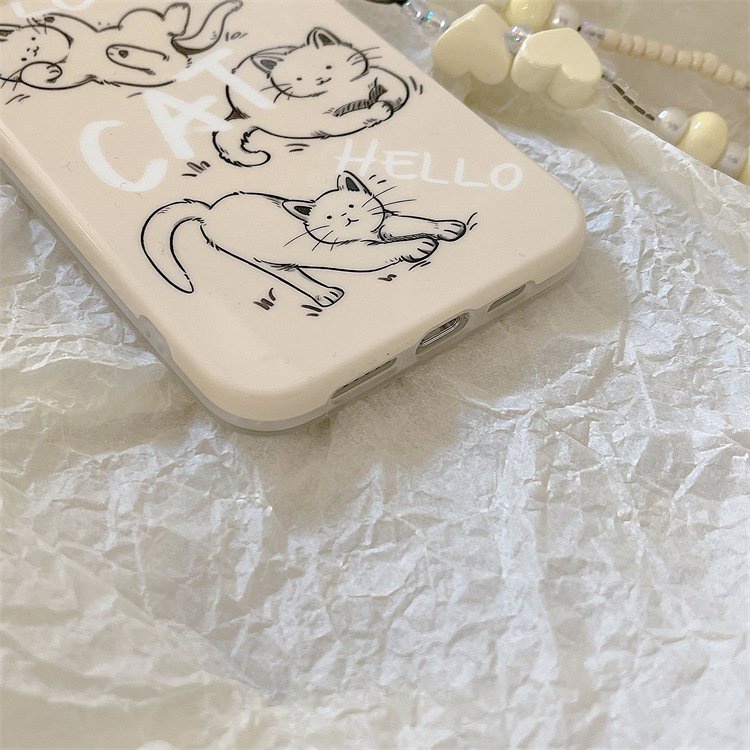 ỐP IPHONE FULL VIỀN IN HÌNH KITTY KEM KÈM DÂY