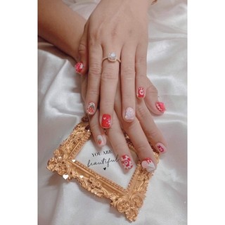 Nailbox thiết kế mẫu vẽ gấu dâu siêu xinh rs52