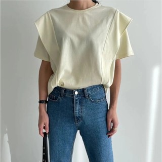 [ogniM Seoul] Áo phông tay ngắn vạt áo cánh tiên cách điệu xuất xứ Hàn Quốc (Made in Korea)