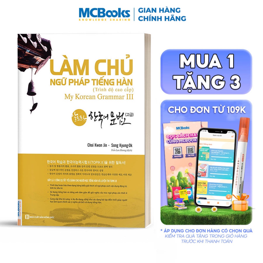 Sách - Làm Chủ Ngữ Pháp Tiếng Hàn Trình Độ Cao Cấp Giải Thích Chi Tiết