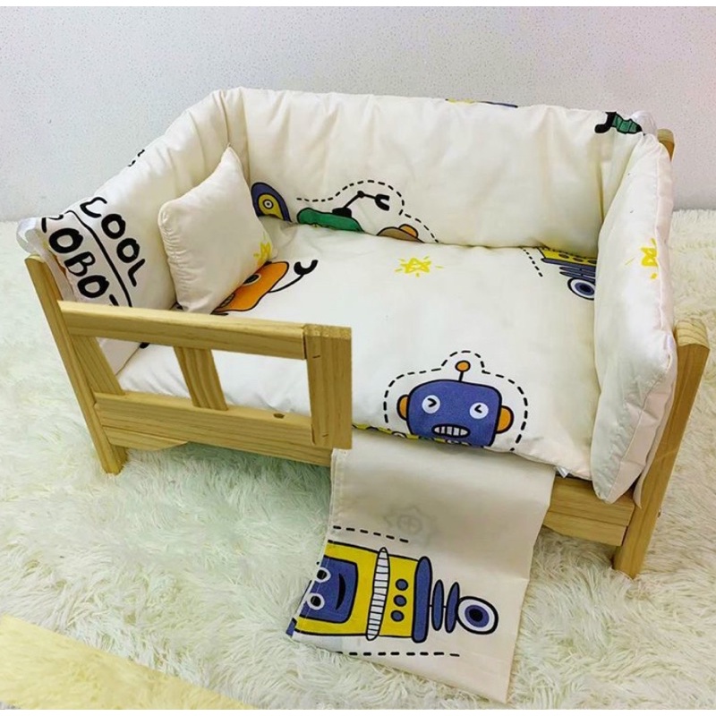 Giường gỗ xinh xinh