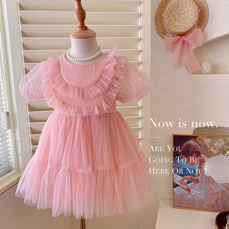 Váy Công Chúa Ren Ngực Hàng QC Cao Cấp Bé Gái