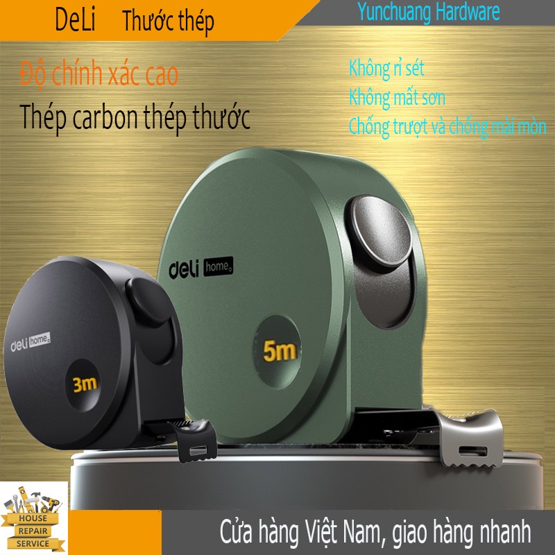 Thước Dây Bằng Thép Không Gỉ 3 / 5M 3m5m Độ Chính Xác Cao Chống Thấm Nước