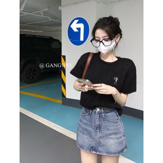 (SẴN) Áo crtop len mềm mịn phong cách hàn quốc (ảnh thật phía sau)