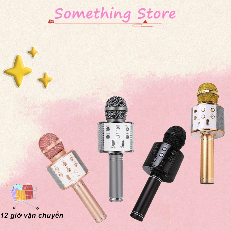 Micro Không Dây BLUETOOTH Tiện Dụng Chất Lượng Cao WS-858 ĐA NĂNG HÁT KARAOKE không dây mini