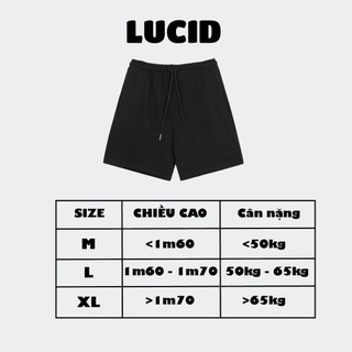 Quần Short Local Brand Unisex LUCID Basic Nam Nữ Form Rộng Phong Cách