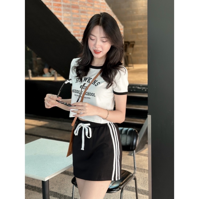 [RÁCH STORE] Áo Thun Crop - 3306 - HAWKINS