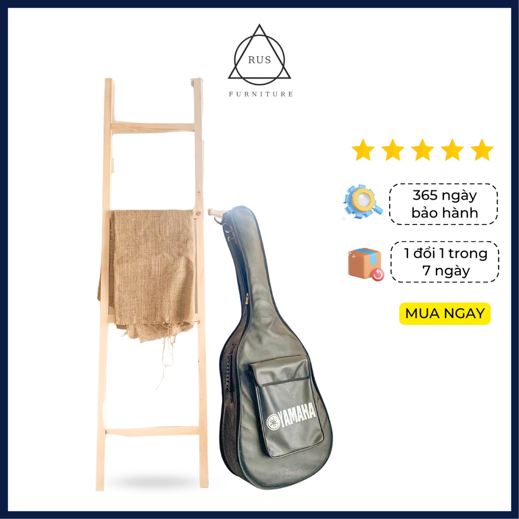 Thang gỗ treo quần áo, treo khăn, decor xinh xắn