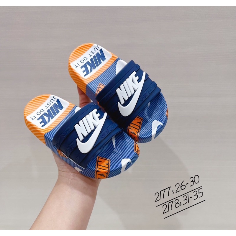 Dép lê quai ngang Nik3 Just Do It thời trang cao cấp kiểu dáng màu sắc thể thao cho bé trai 3-12 tuổi chống trơn trượt
