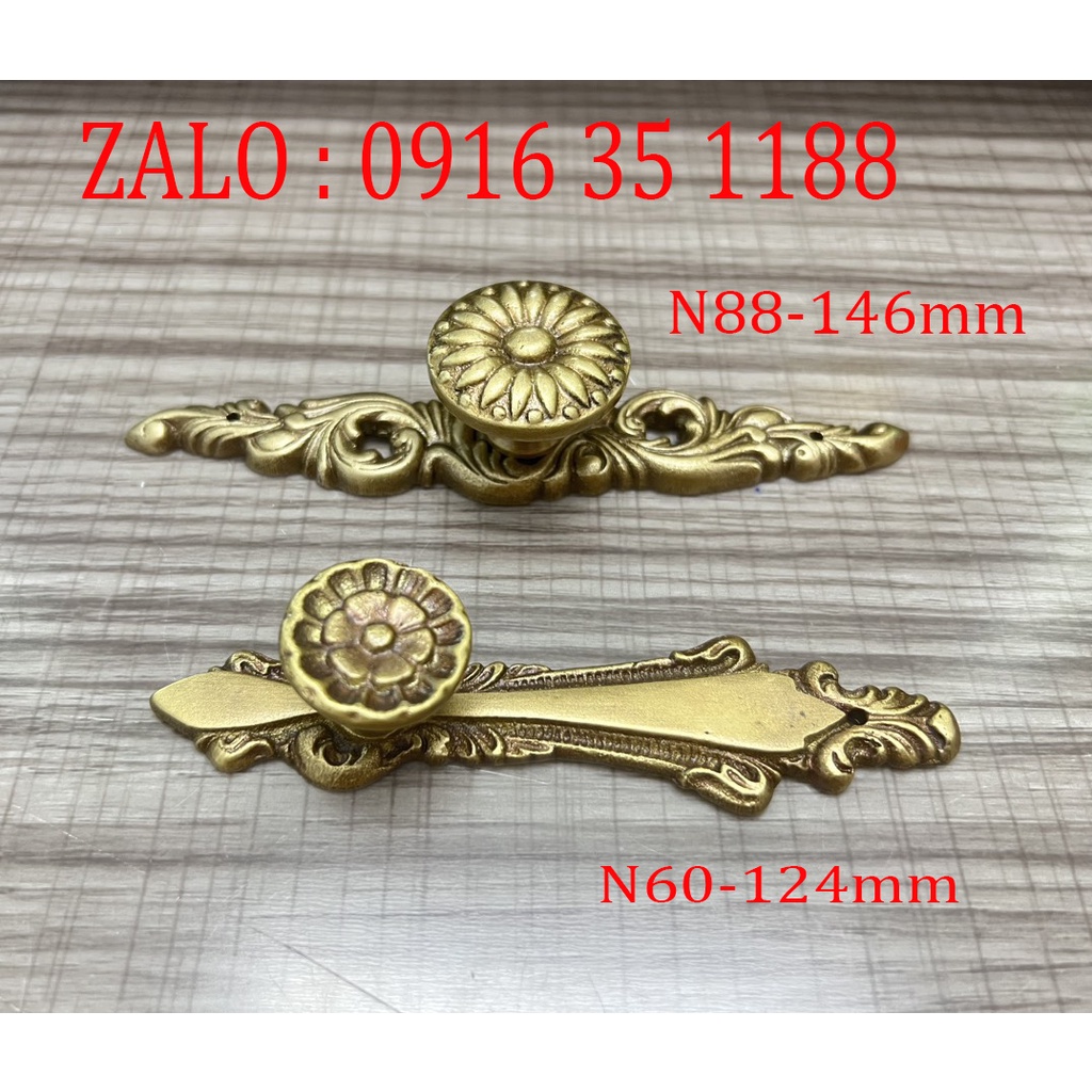 Núm Tay quai N88,N60 đồng nguyên chất, tay quai lắp tủ quần áo, tủ trang trí, kệ tivi vô cùng đẹp, sang và chất