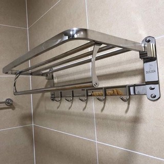Giá treo khăn nhà tắm Inox 304 không gỉ sáng bóng hàng cao cấp, Vắt khăn nhà tắm inox 304, kệ để khăn nhà tắm, thanh vắt
