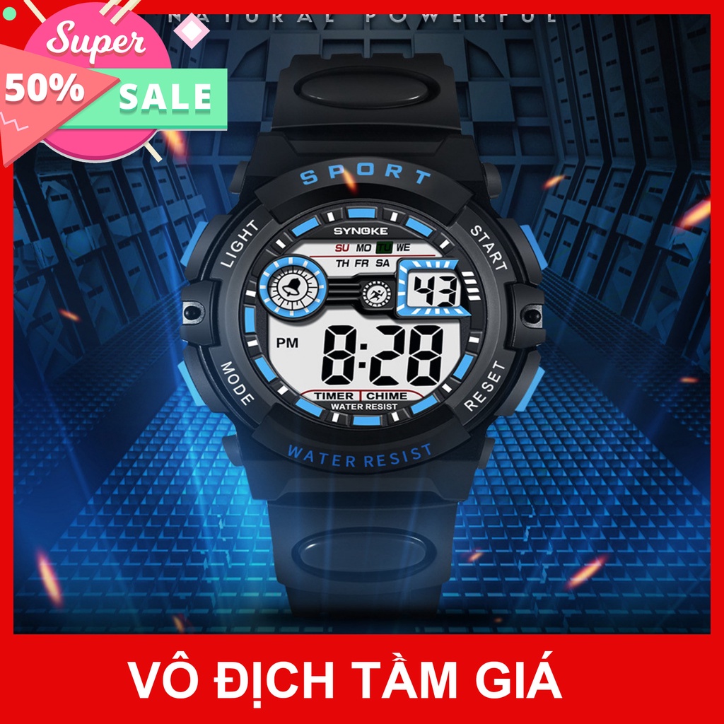 Đồng hồ trẻ em nam SYNOKE - Đồng hồ học sinh Nam SYNOKE chống nước SY007 - FULL hộp + pin + hướng dẫn