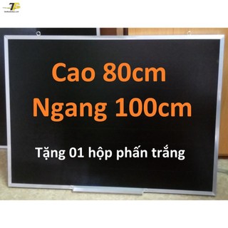 Bảng đen viết phần 80 x 100 viền nhôm - Có kẻ sọc ngang 5cm
