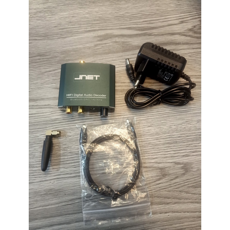Bộ giải mã jnet buetooth 5.0 mode JN-609,  Cổng 3.5mm, cổng quang, Có nút điều chỉnh âm lượng