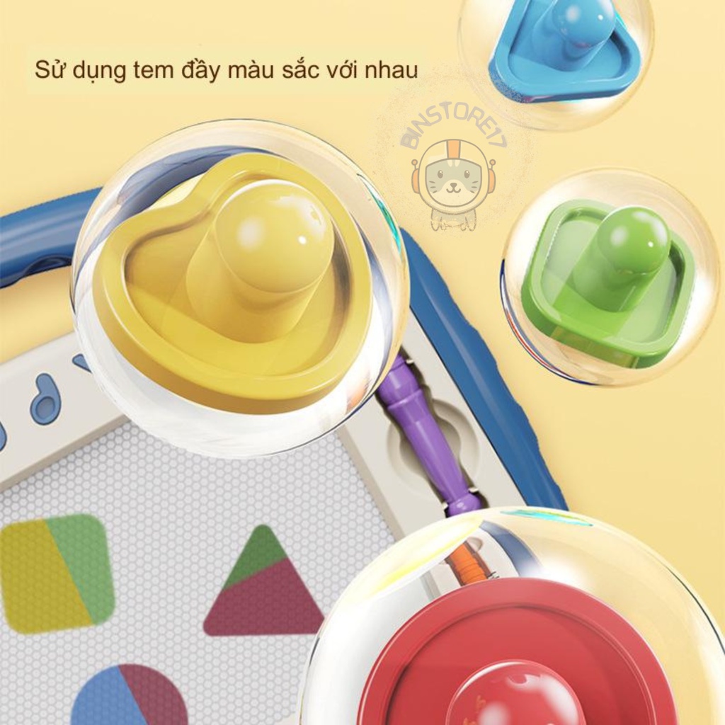 Bảng Vẽ Tự Xóa Cho Bé Thông Minh Có Chân Bàn, Bảng Từ Tính Tập Viết, Tập Vẽ Cho Bé - Binstore17