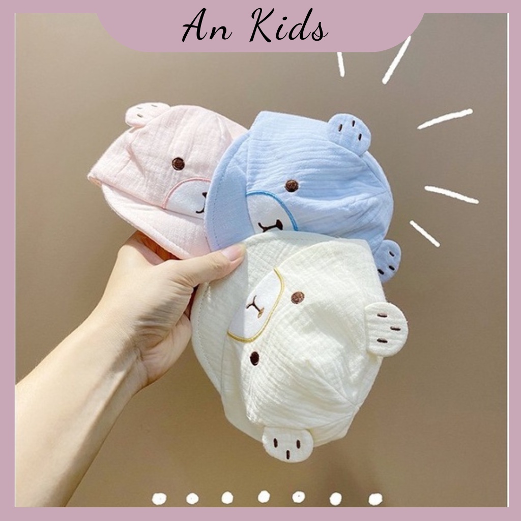 Mũ xô nón xô cho bé 0-4 tháng hình gấu Ankids