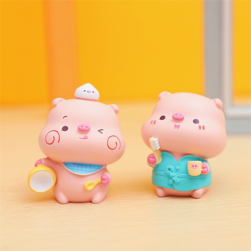 Mô hình heo mini trang trí ô tô, bàn làm việc, bánh kem đáng yêu dễ thương 💕FREESHIP 50k💕 - Những Điều Bình An