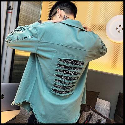 Chất lượng cao O kho C D nam B Ng Ch Y Internet Áo Khoác Denim Cho nam Và Nữ#Áo Khoác Thời Trang Xuân Thu Kiểu Mới 39; s Dễ Phối Đồ