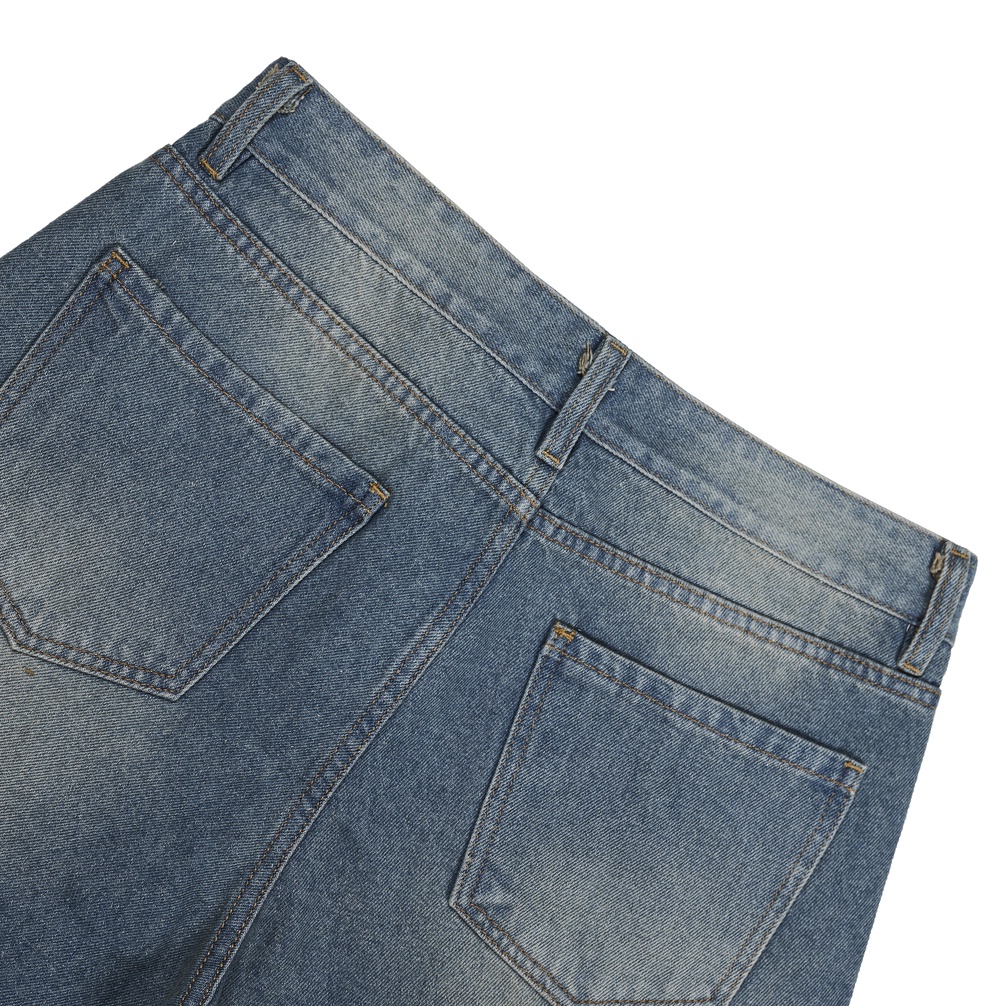 Quần Jeans TARMOR Dáng Rộng Màu Xanh Denim Wide Leg Jeans In Blue Denim