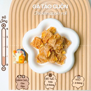 Treat Bánh Thưởng Cho Chó Mèo Phi Lê Gà Cuộn Táo Sấy Khô DOGGOSTYLE Homemade Cung Cấp Protein & Chất Xơ