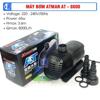 Bơm Atman AT 8000  - Bơm nước hồ cá hoạt động bền bỉ, tiến kiệm điện