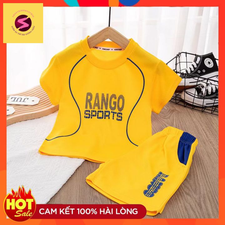 Bộ thể thao thông hơi quảng châu có túi quần bé trai bé gái siêu thoáng mát từ 9 tới 45kg