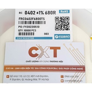 Điện trở 0402 (1%) (50 chiếc)