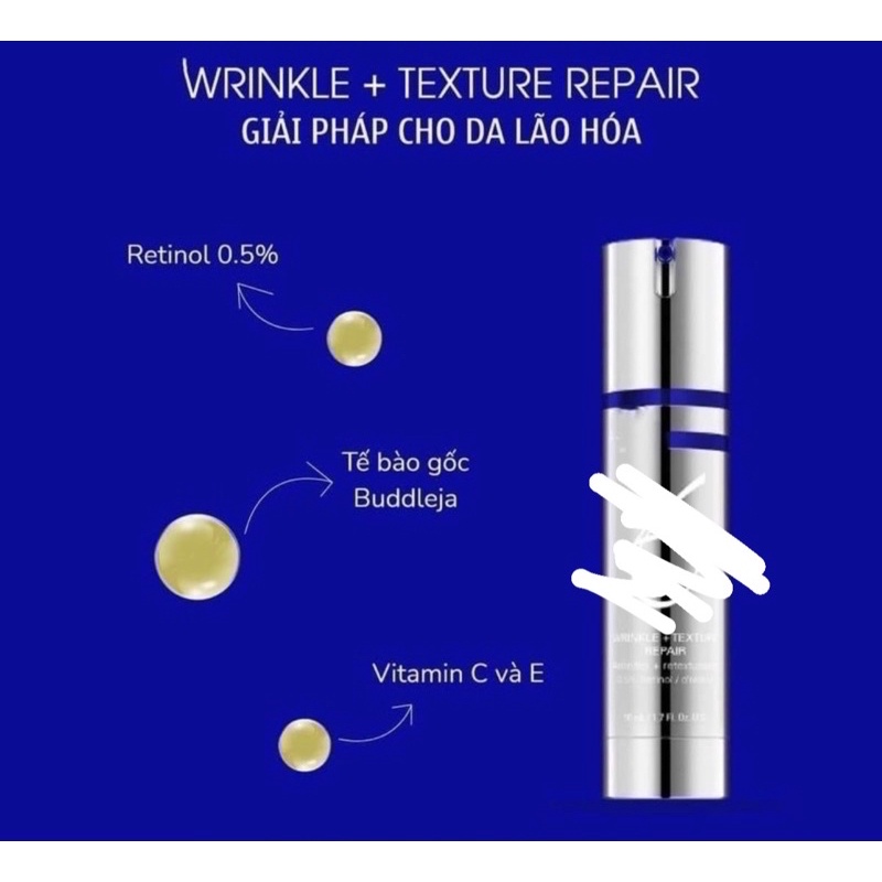 Kem chống lão hoá trắng da Retinol Zo wrinkle + Texture Repair 0.5 50ml