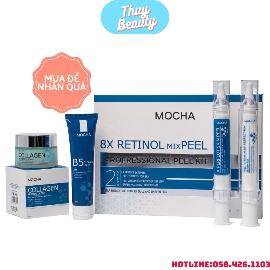 Peel Da Vi Tảo Mix retinol - MOCHA , Tái Tạo Da Sinh Học Giúp Da Phục Hồi,Dưỡng Ẩm,Làm Trắng Mịn Da