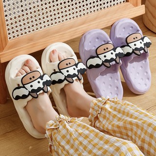 Dép nữ cute bò sữa dễ thương phong cách hàn quốc dép bánh mì nữ