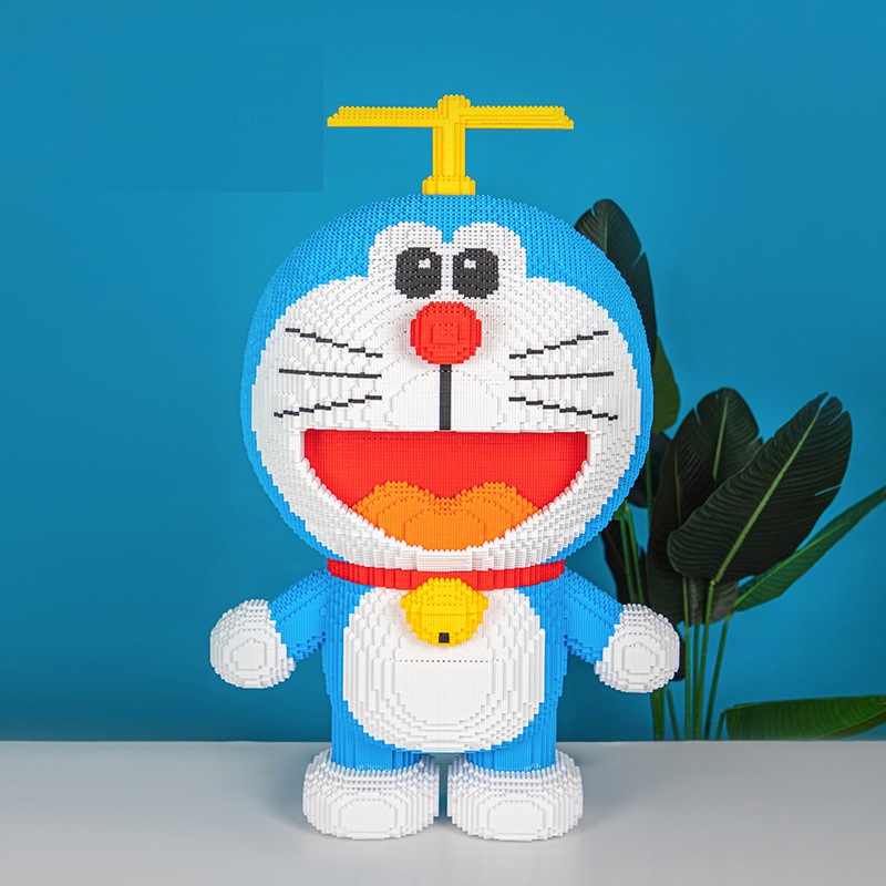Mô hình lắp ráp Doraemon 1m siêu to khổng lồ, mô hình lắp ráp nhân vật 3d đáng yêu cho bé