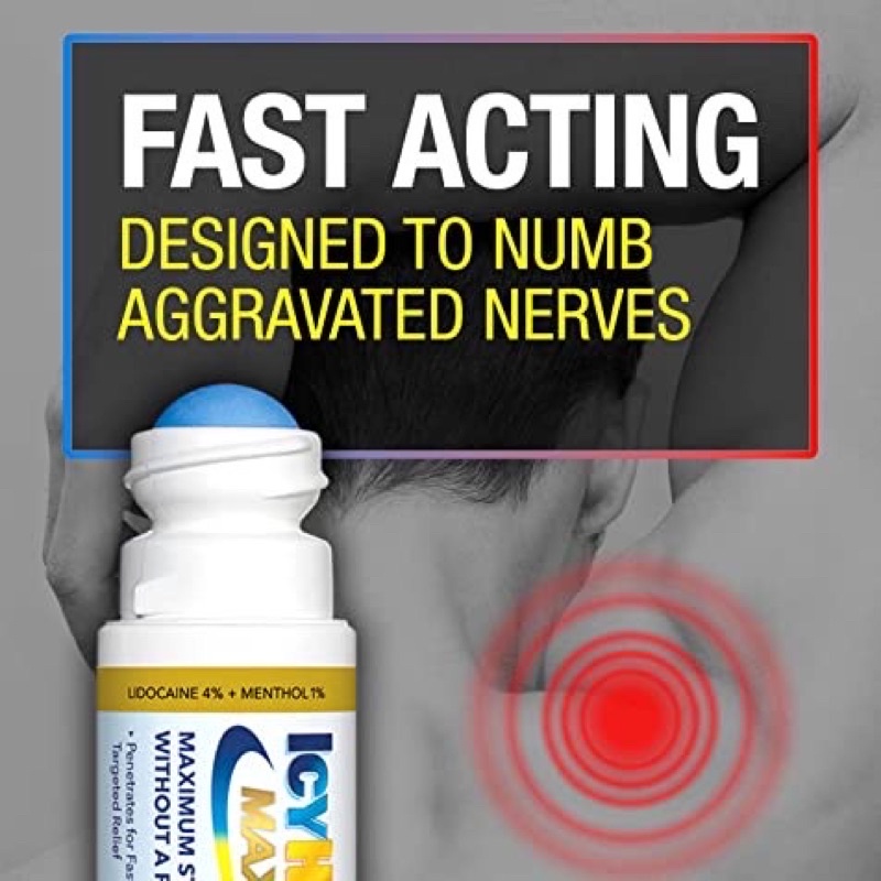 (chính hãng Mỹ) dầu nóng dạng lăn Icyhot max 73ml icy hot
