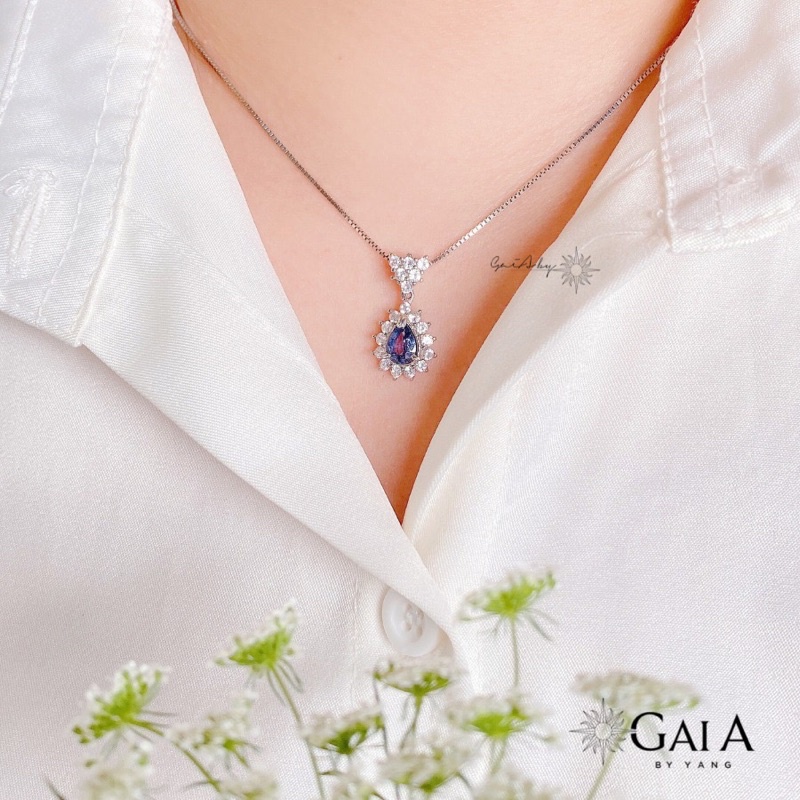 Mặt Dây Chuyền Bạc Đá Spinel - Gaia By Yang
