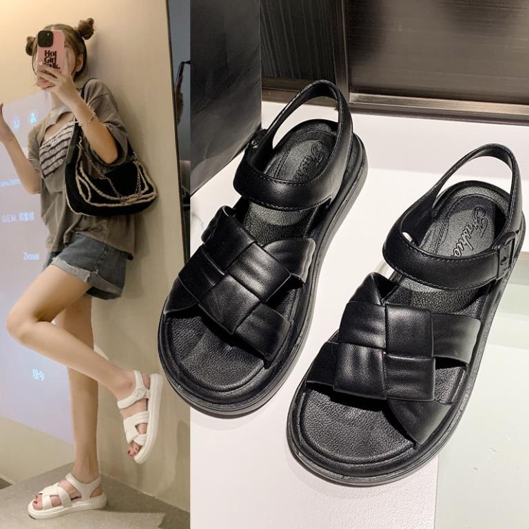 Sandal nữ quai ngang đan chéo siêu nhẹ Hót trends