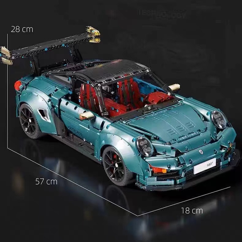 Đồ chơi Lắp ráp mô hình Technic T5026B Siêu xe Porsche 911 GT2 RS màu xanh