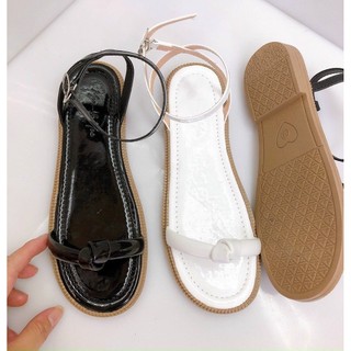  Dép sandal dép quai ngang thắt nút quai cài đế thấp thời trang nữ đi học đi chơi dễ thương
