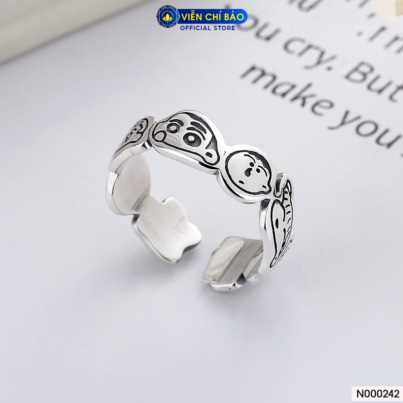 Nhẫn bạc nữ Shin chất liệu bạc Thái 925 thời trang phụ kiện trang sức Viễn Chí Bảo N000242