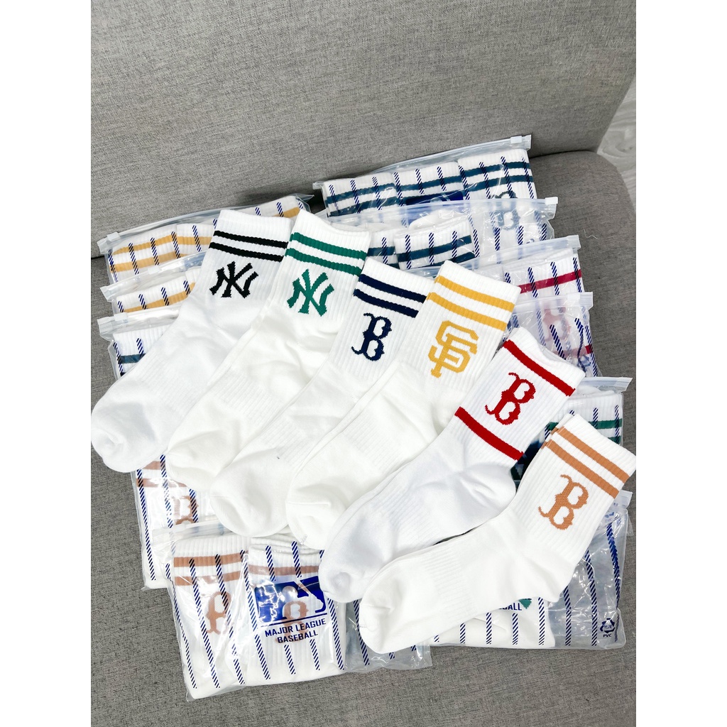 Tất MLB Cổ Cao, Vớ MLB Xuất Hàn Quốc Cotton Chống Hôi Chân Cao Cấp - SOGU