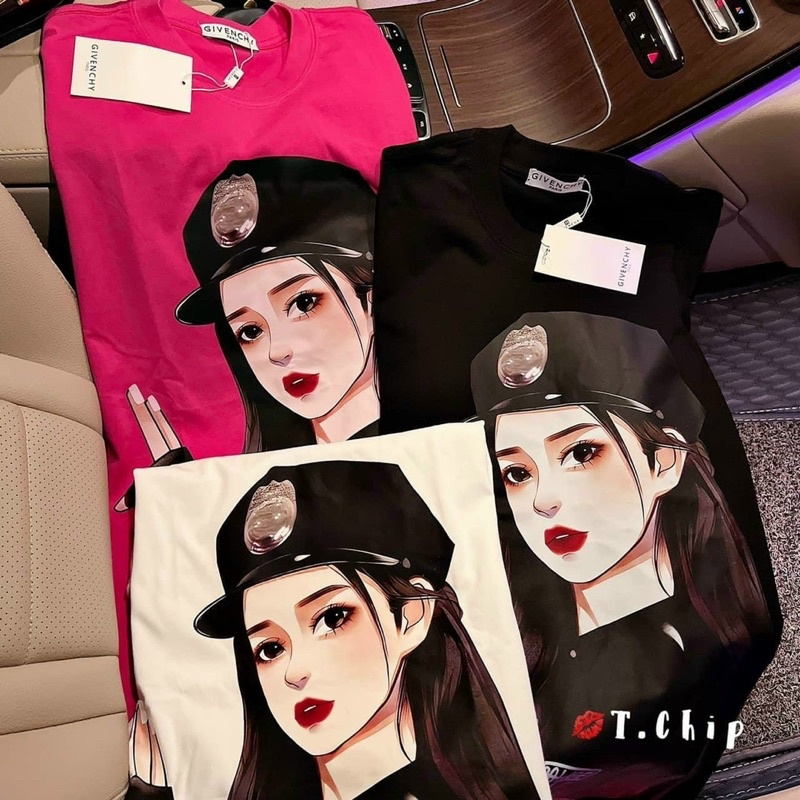 Áo Phông Hình Cô Gái, Áo Thun Nữ Form rộng hàng Quảng Châu 3158 hình cô gái HOTREND 2023 vải đẹp chất cotton mát