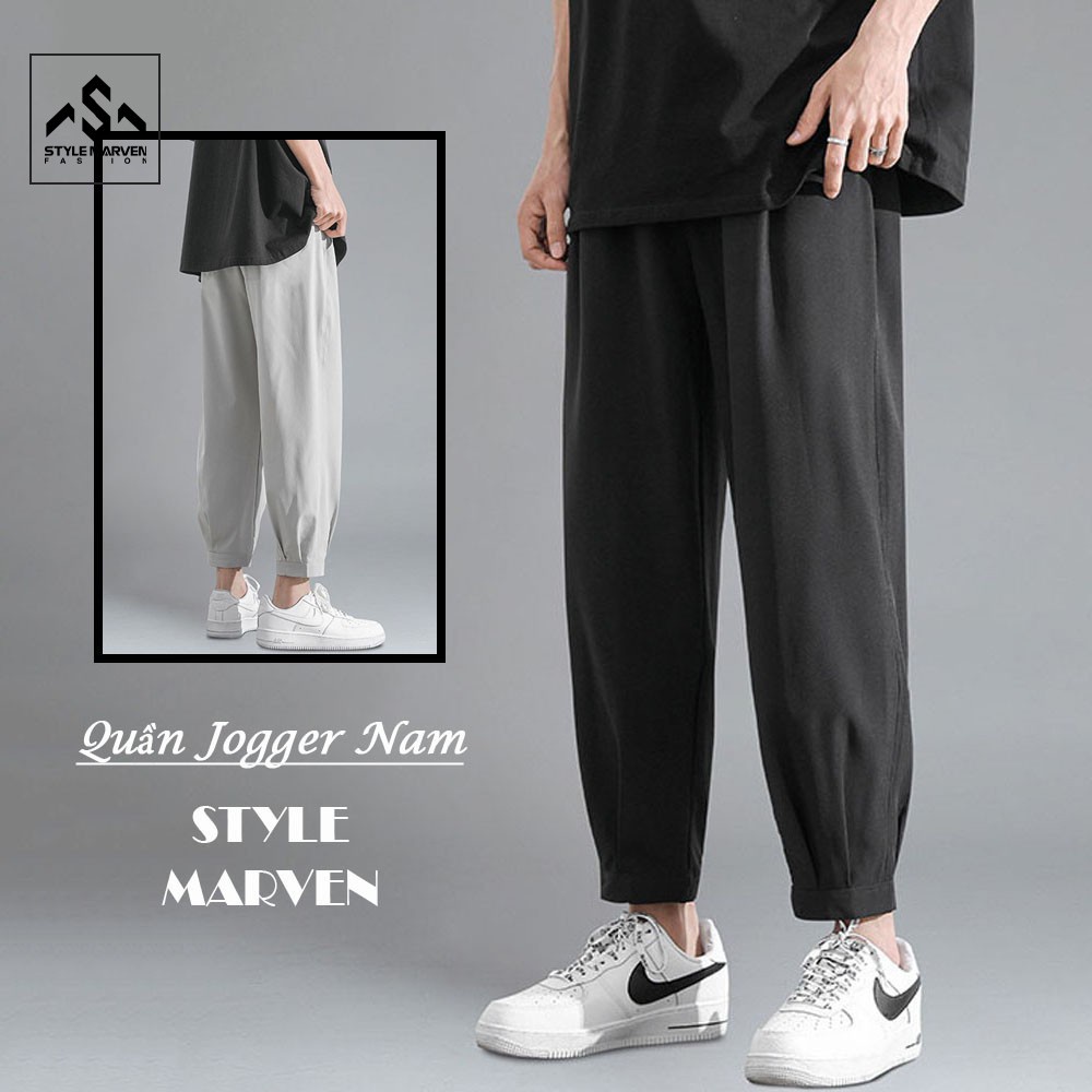 Mẫu mới quần jogger kaki thể thao nam ống rộng bo gấu trẻ trung stylemarven quan sm004cc