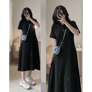VÁY POLO CỘC TAY XÒE DÀI
