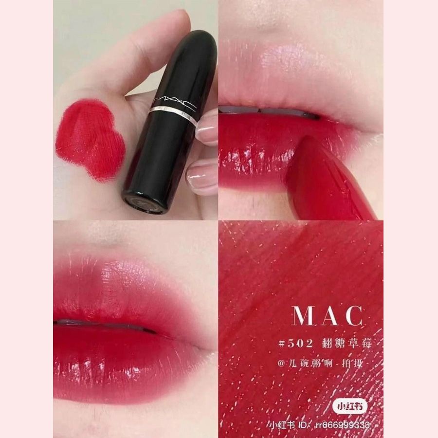 Son MAC Lustreglass Lipstick 551 Local Celeb, 502 Cockney