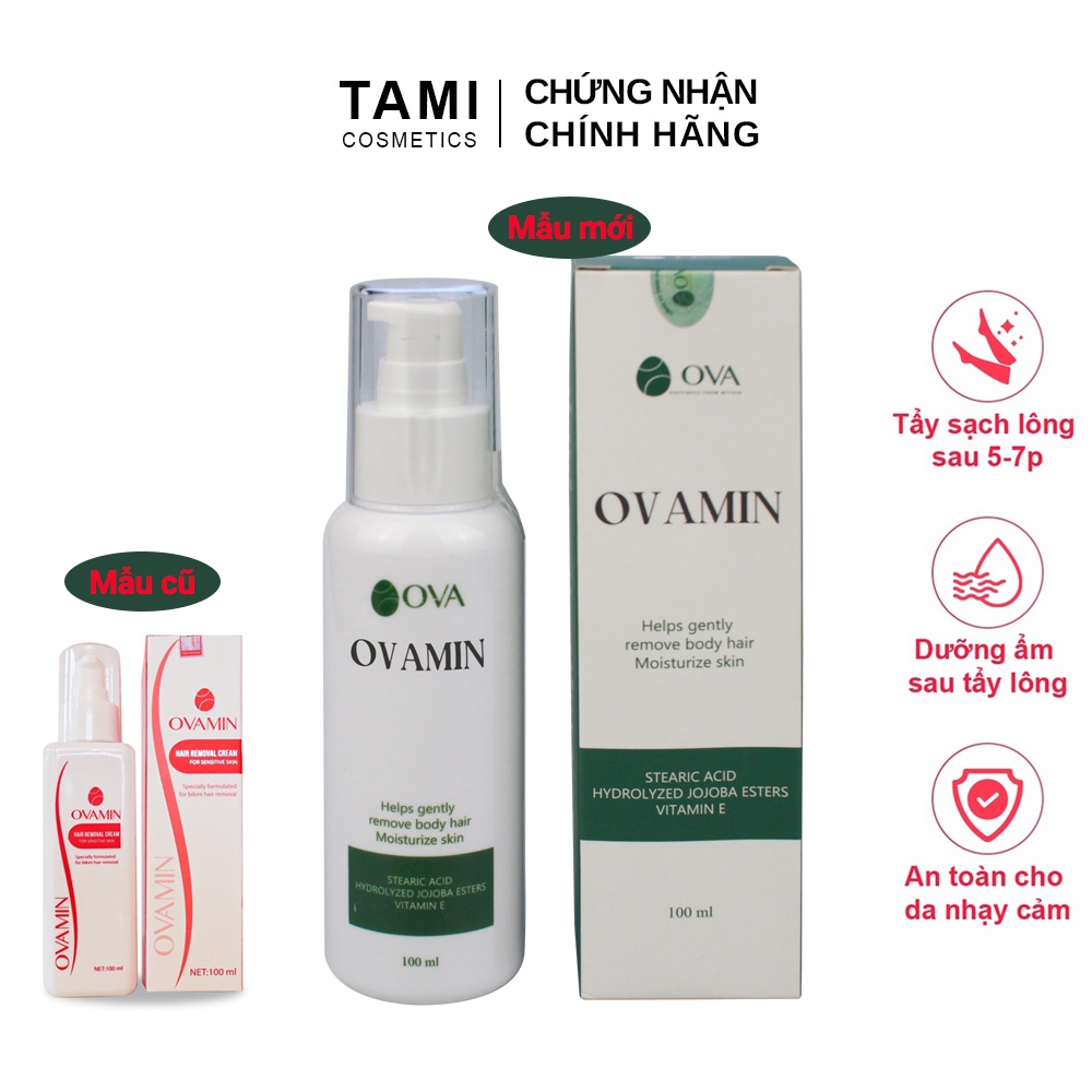 Kem tẩy lông Ova Min đánh bay mọi loại lông An toàn, hiệu quả, không đau rát 100ml TM-OV-MIN