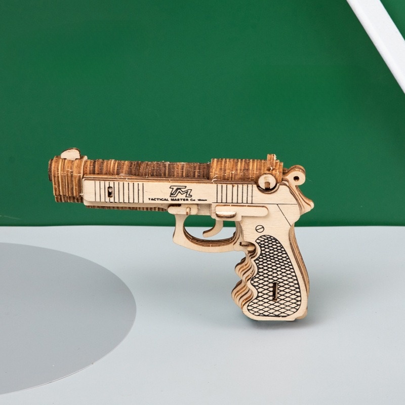 Đồ Chơi Lắp Ráp Gỗ 3D, Súng Lắp Ráp, Xếp Hình 3 Chiều, Đồ Chơi Sáng Tạo Cho Trẻ