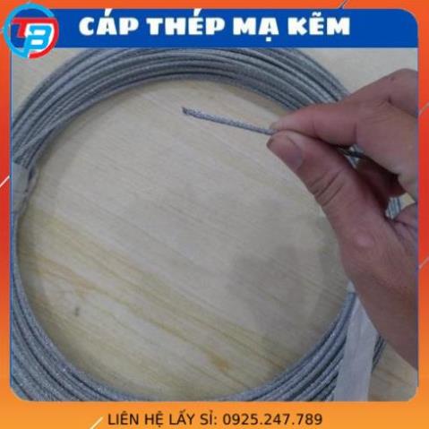 Cáp thép mạ kẽm, cáp lụa 2 ly, 3 ly, 4 ly, 5 ly, 6 ly, 8 ly, 10 ly cắt lẻ - Cáp Thép Thái Bình
